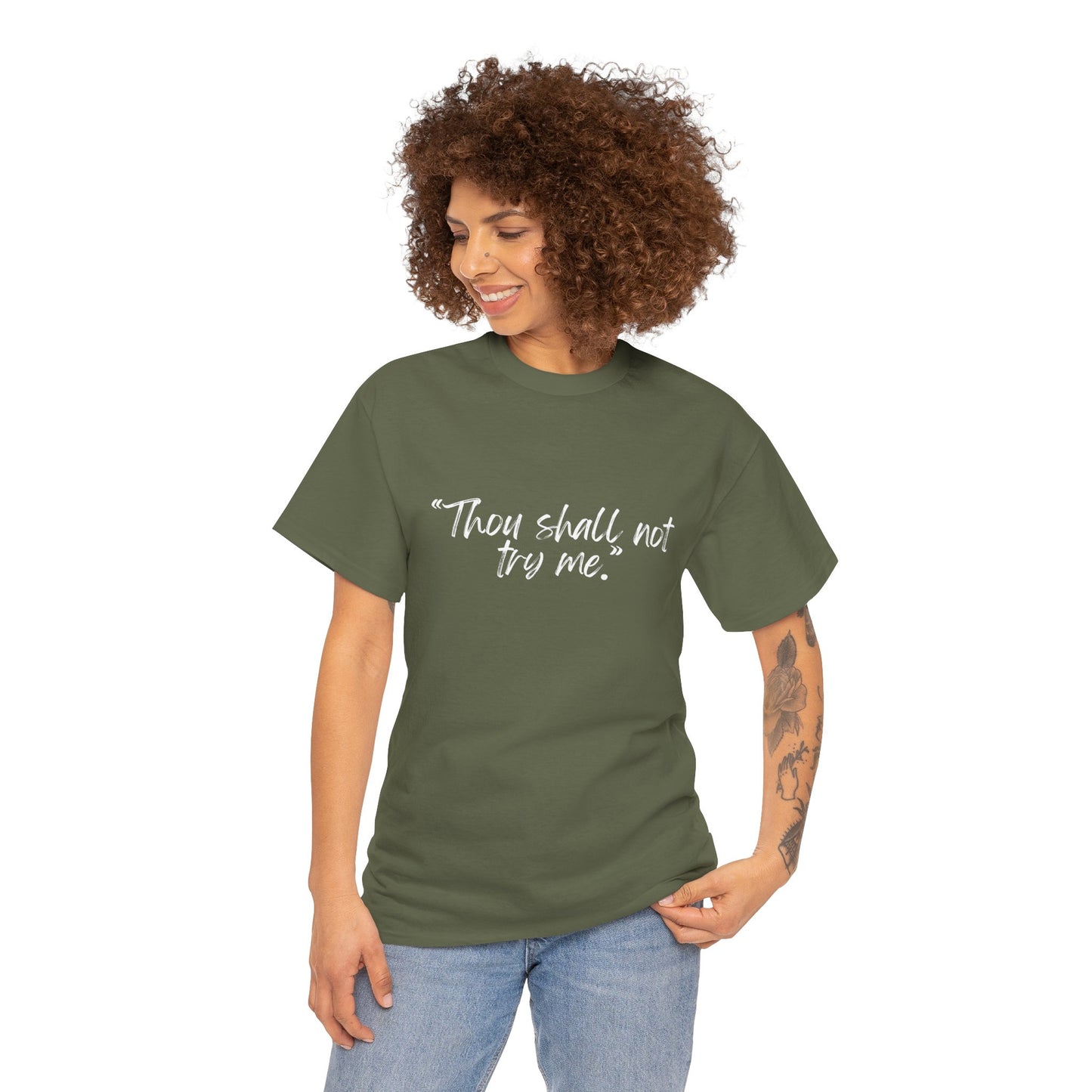 Thou Shall Not Try Me Unisex Heavy Cotton Tee