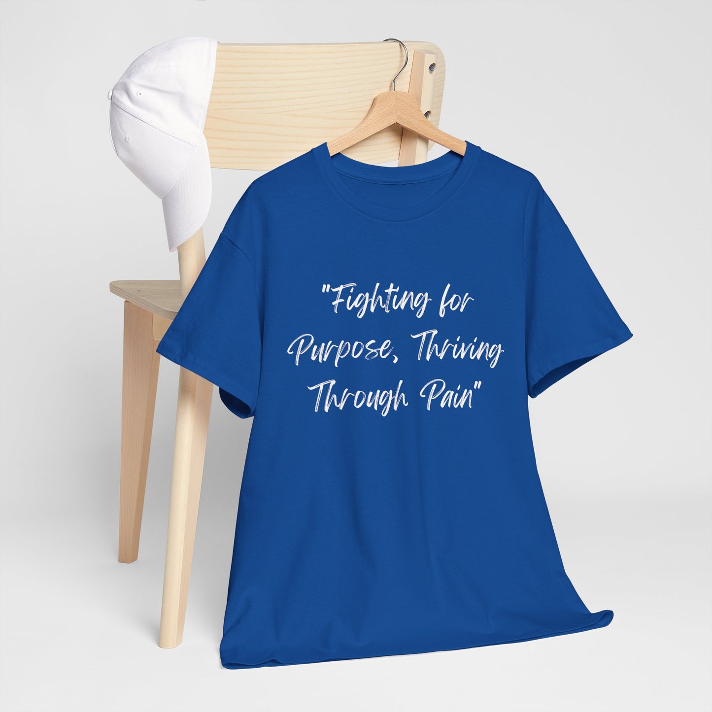 Fighting for Purpose Tee | Empowering Shirt | Inspirational Apparel for Overcoming Pain | Motivational T-Shirt Unisex Heavy Cotton Tee