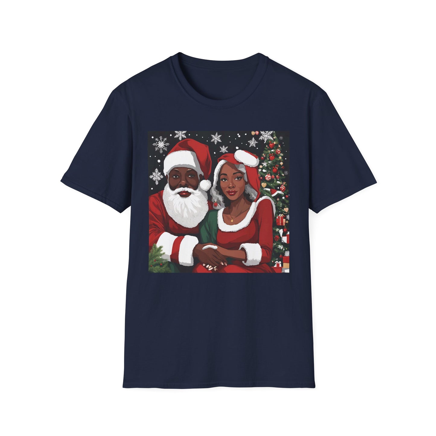 Black Santa Shirt, Christmas Couple Shirt, African American Santa Couple Shirt, Christmas Gift Shirts, Festive Holiday Cute Santa Shirt