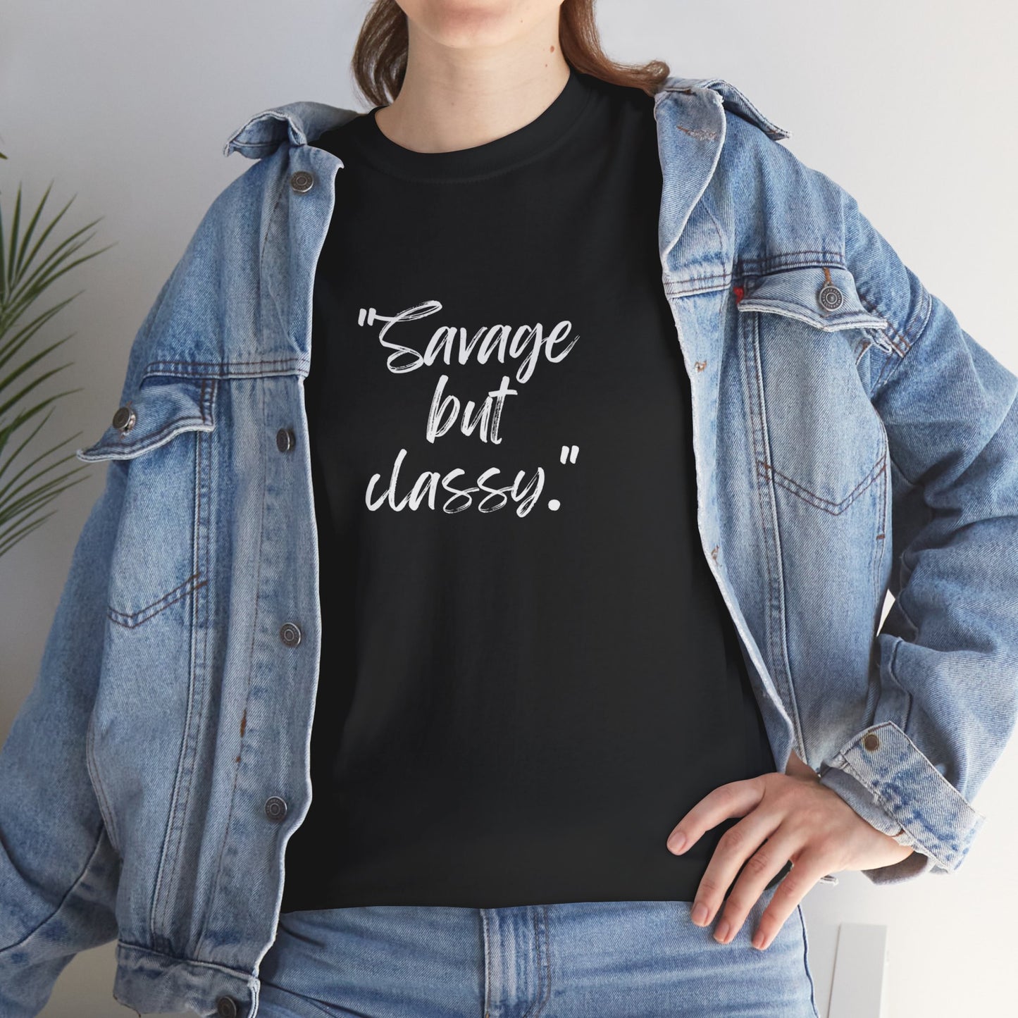 Savage But Classy Unisex Heavy Cotton Tee