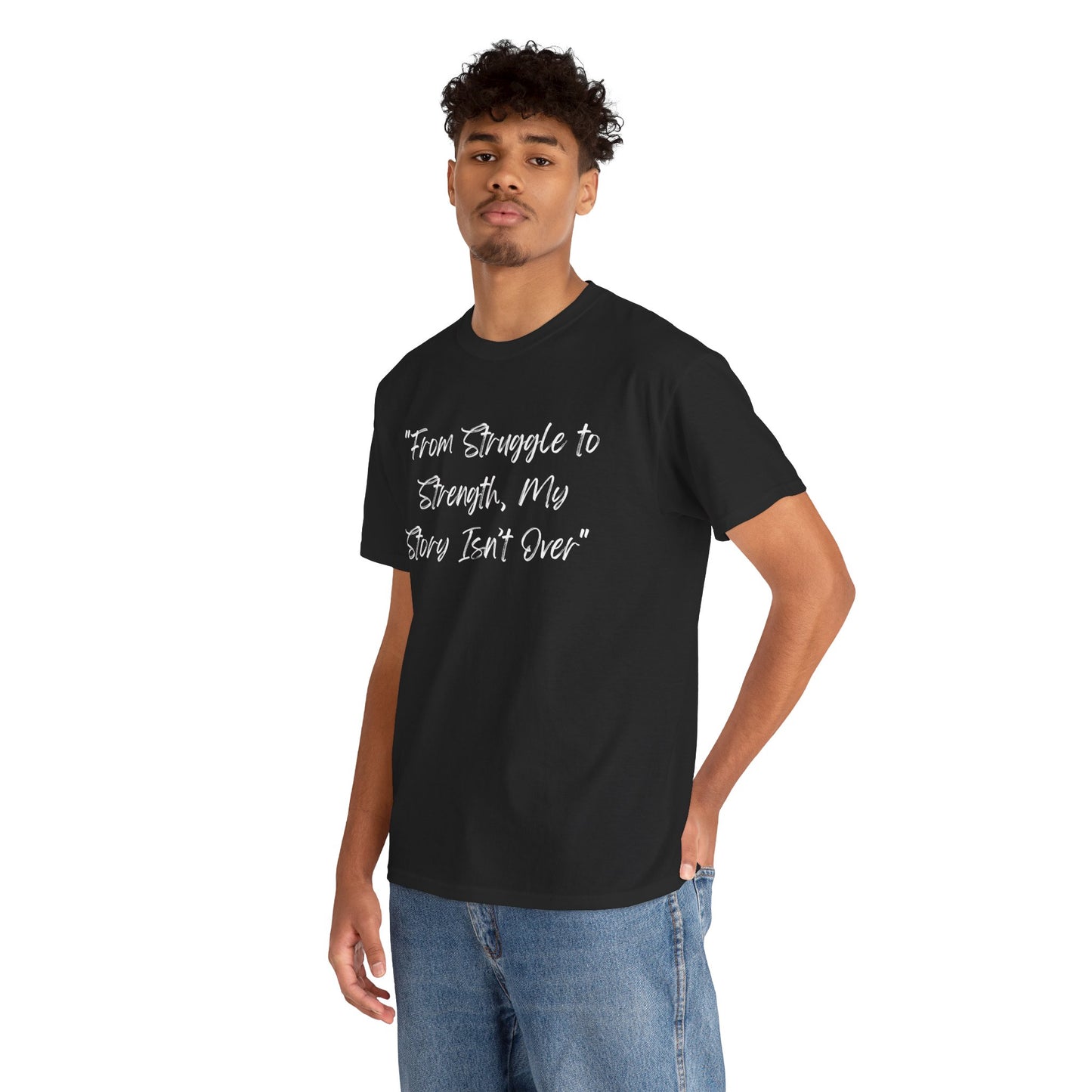 From Struggle to Strength Tee | Inspirational Shirt | Empowering Tee for Overcoming Challenges | Motivational Apparel Unisex Heavy Cotton Tee