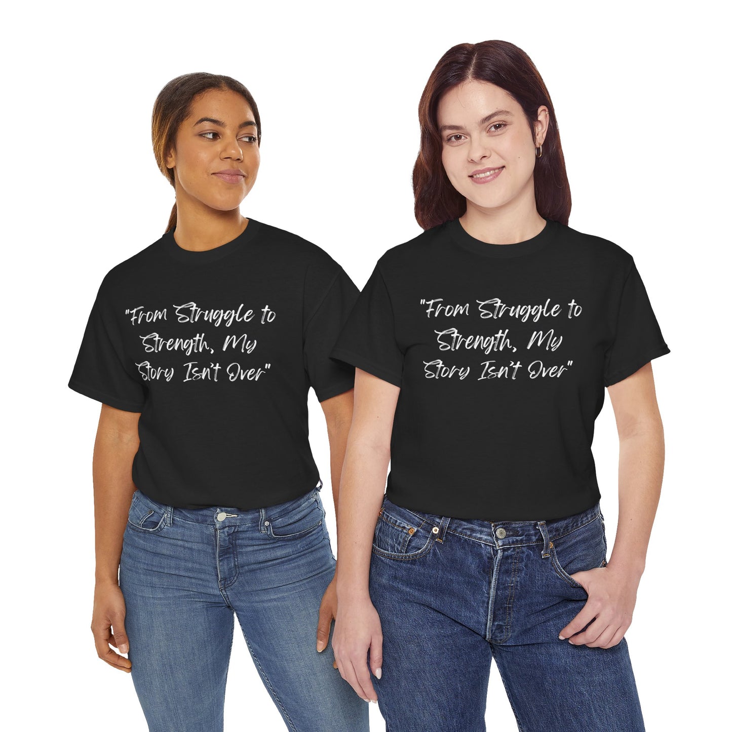 From Struggle to Strength Tee | Inspirational Shirt | Empowering Tee for Overcoming Challenges | Motivational Apparel Unisex Heavy Cotton Tee