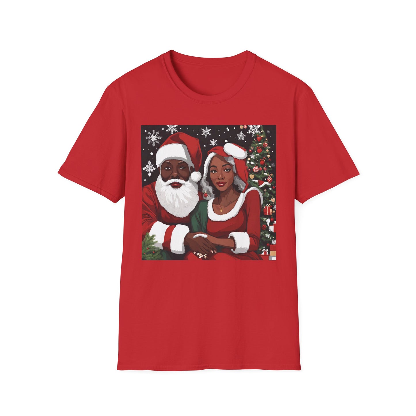 Black Santa Shirt, Christmas Couple Shirt, African American Santa Couple Shirt, Christmas Gift Shirts, Festive Holiday Cute Santa Shirt