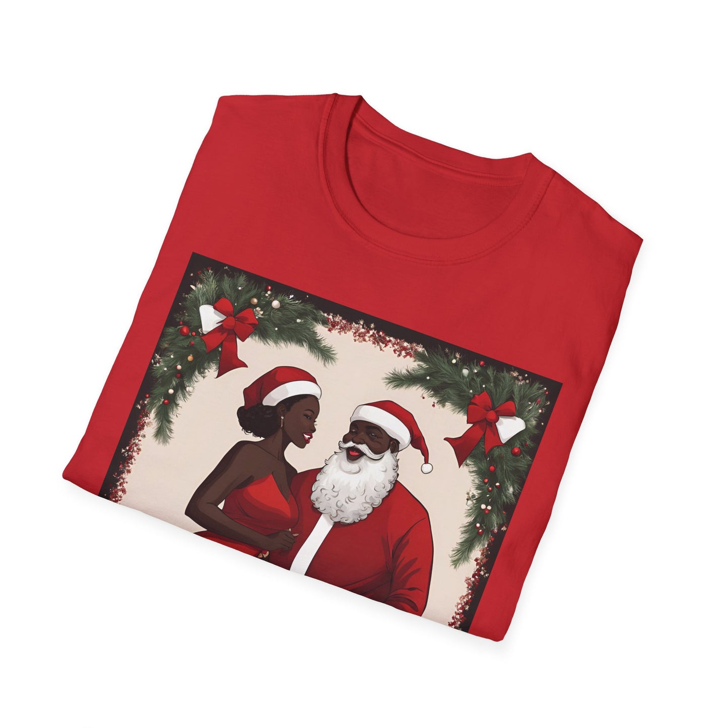 Black Santa Shirt, Christmas Couple Shirt, African American Santa Couple Shirt, Christmas Gift Shirts, Festive Holiday Cute Santa Shirt