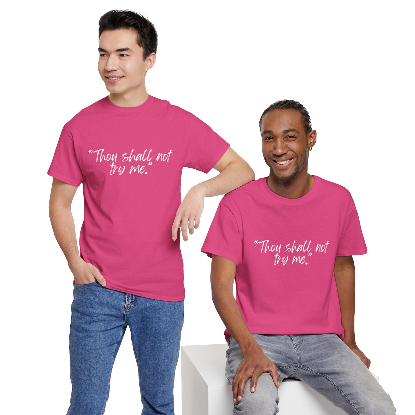 Thou Shall Not Try Me Unisex Heavy Cotton Tee