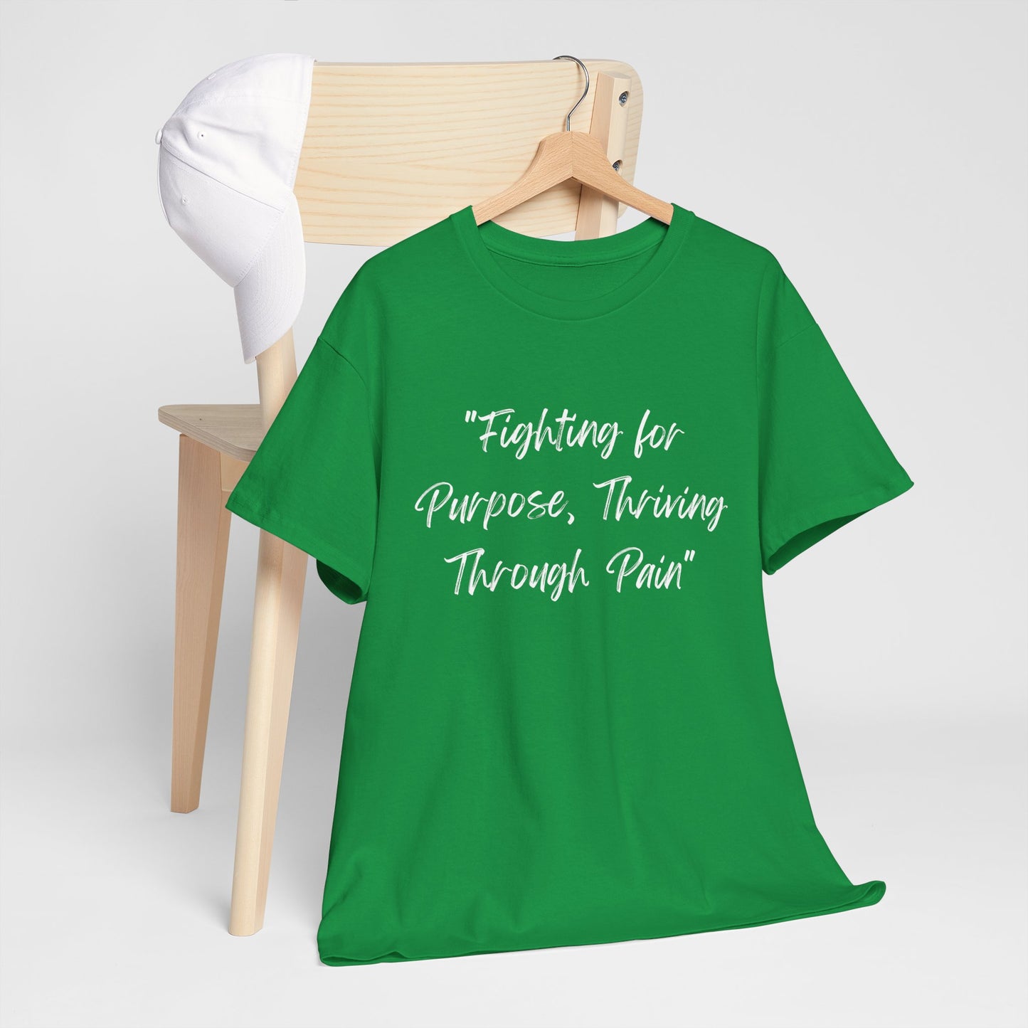 Fighting for Purpose Tee | Empowering Shirt | Inspirational Apparel for Overcoming Pain | Motivational T-Shirt Unisex Heavy Cotton Tee