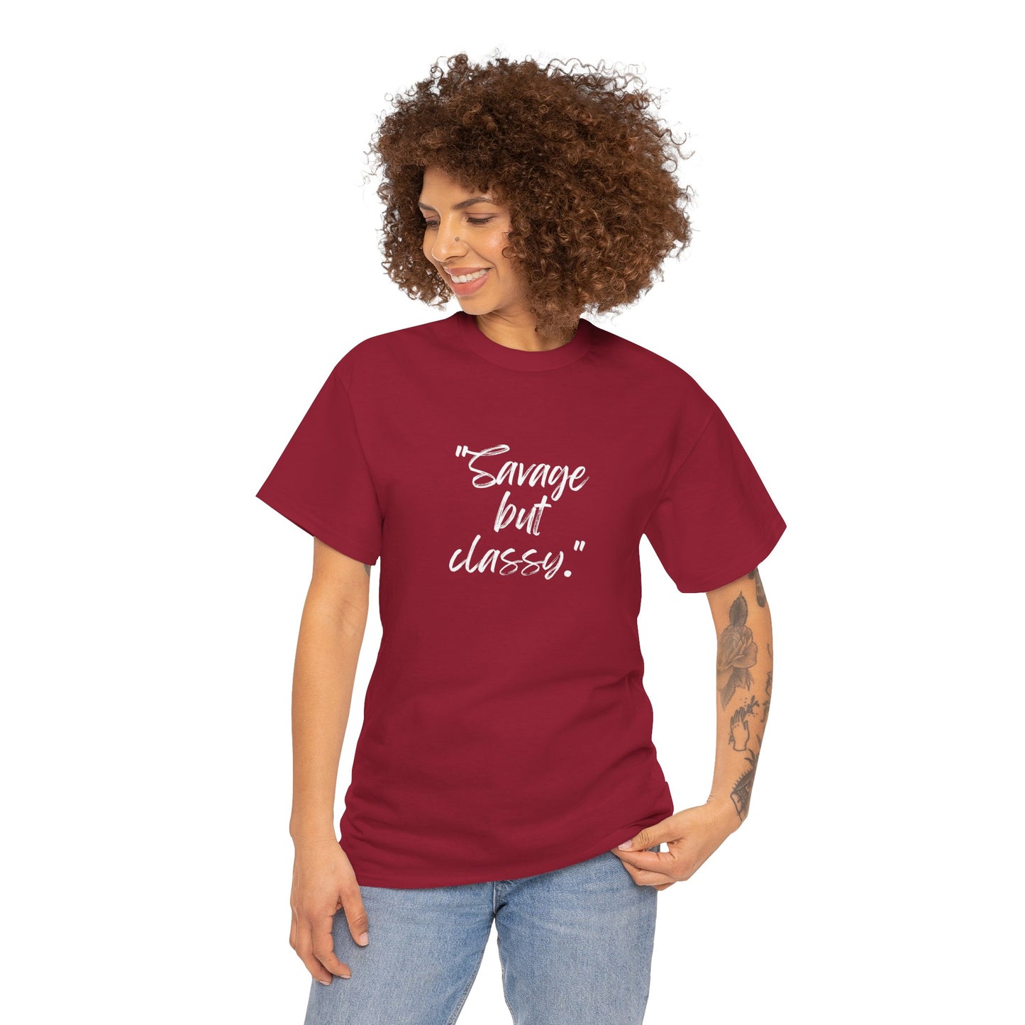 Savage But Classy Unisex Heavy Cotton Tee