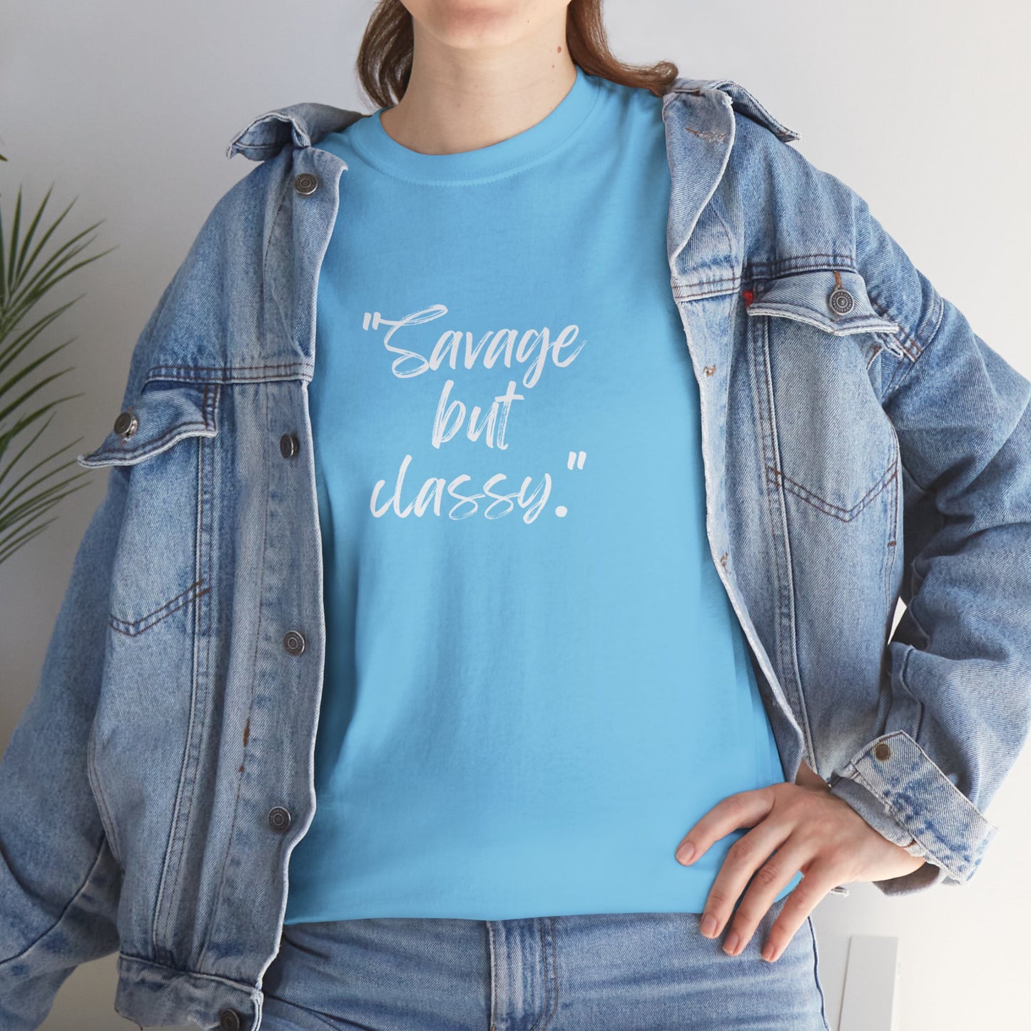 Savage But Classy Unisex Heavy Cotton Tee