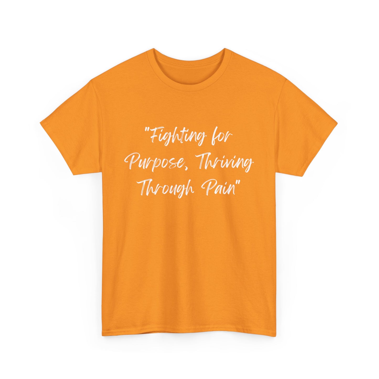 Fighting for Purpose Tee | Empowering Shirt | Inspirational Apparel for Overcoming Pain | Motivational T-Shirt Unisex Heavy Cotton Tee